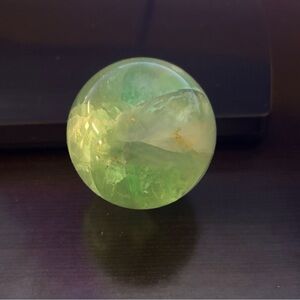 green fluorite sphere